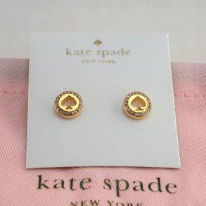 Kate Spade Spot the Spade Halo Pavé Stud Earrings (with Dust Bag) Brand New